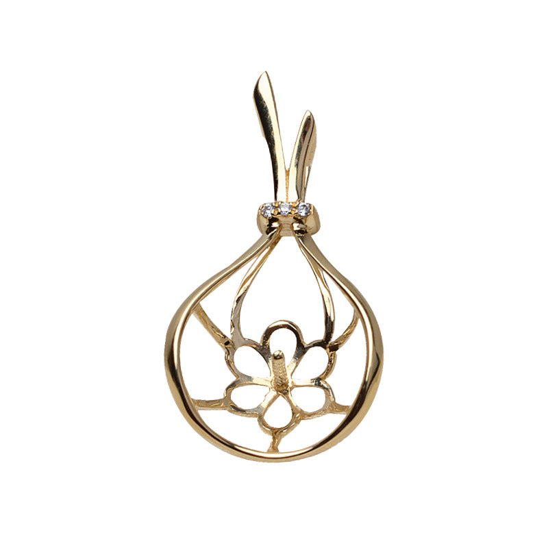 AU750 gold pendent setting for 11mm pearl