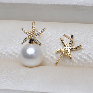 AU750 starfish earrings setting for 8-12mm pearl