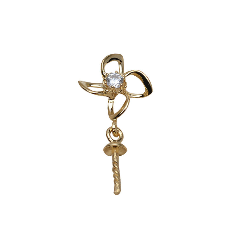 18K gold windmill pendant bail for 8-13 pearl