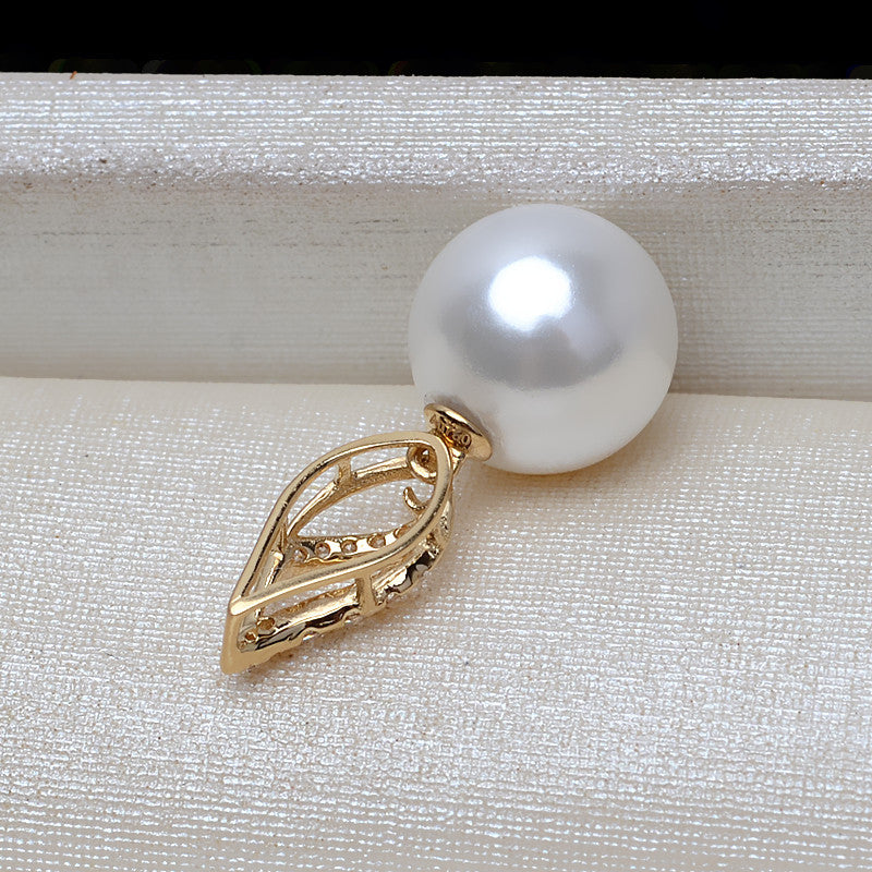 18k solid gold setting for 7-10mm pearl