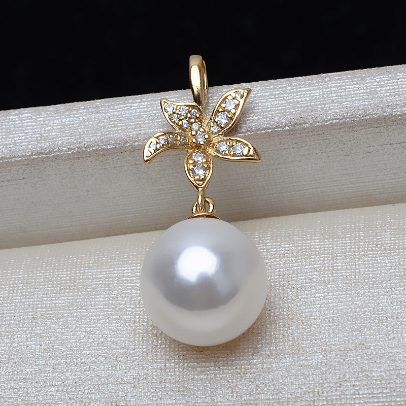 AU750 gold starfish pendant setting for 7-10 pearl