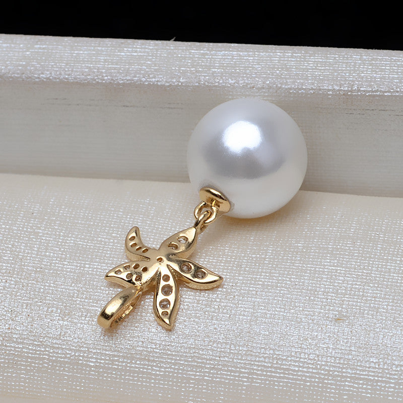AU750 gold starfish pendant setting for 7-10 pearl