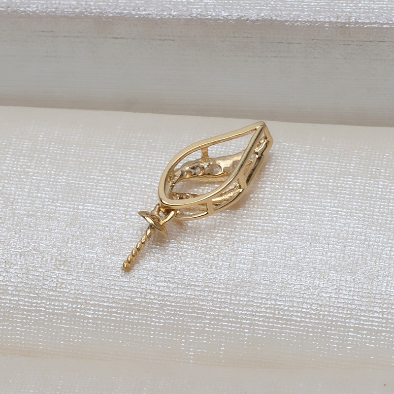 18k solid gold setting for 7-10mm pearl