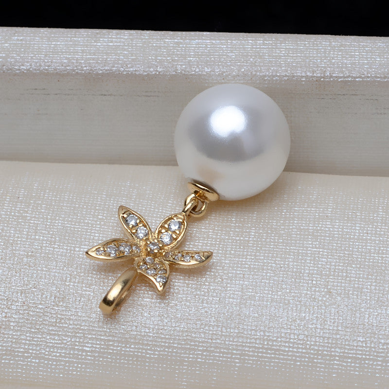 AU750 gold starfish pendant setting for 7-10 pearl