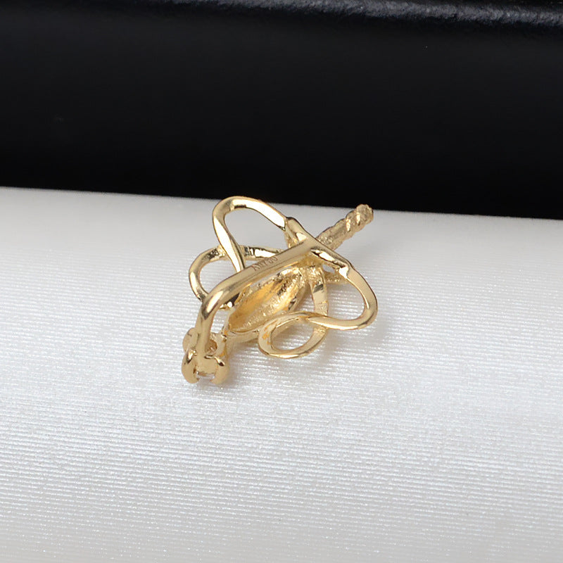 AU750 gold crown setting for 8-13 pearl