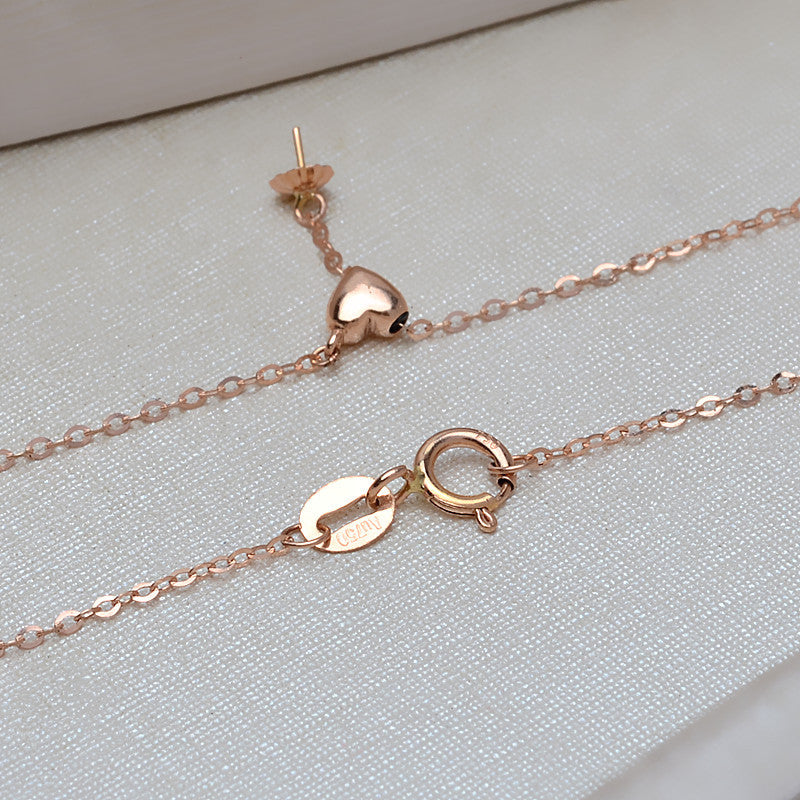 AU750 love heart set Y adjustable chain for pearls