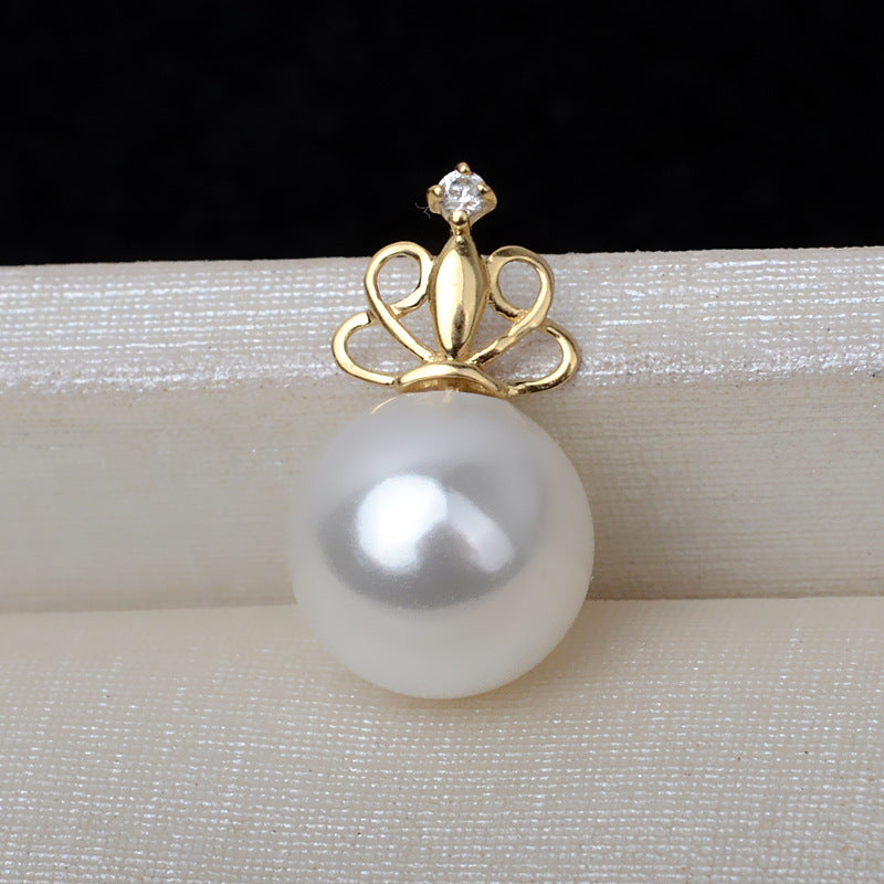 AU750 gold crown setting for 8-13 pearl