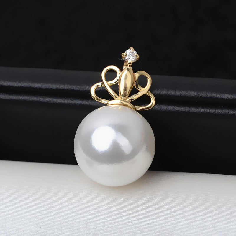 AU750 gold crown setting for 8-13 pearl
