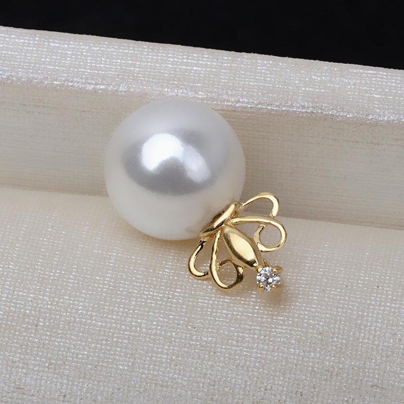 AU750 gold crown setting for 8-13 pearl
