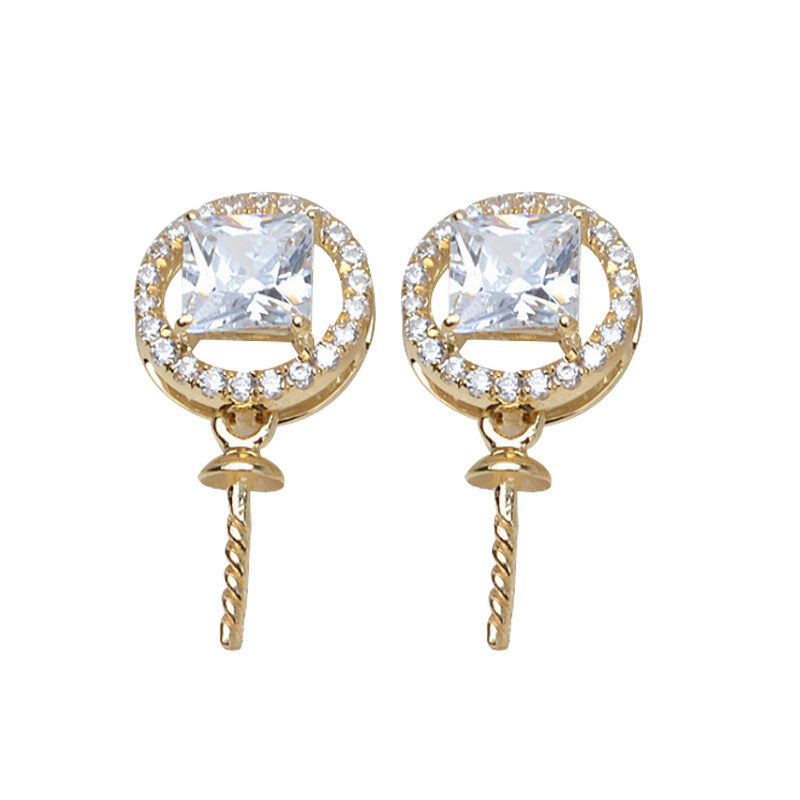 AU750 earrings setting for 7-12mm pearl
