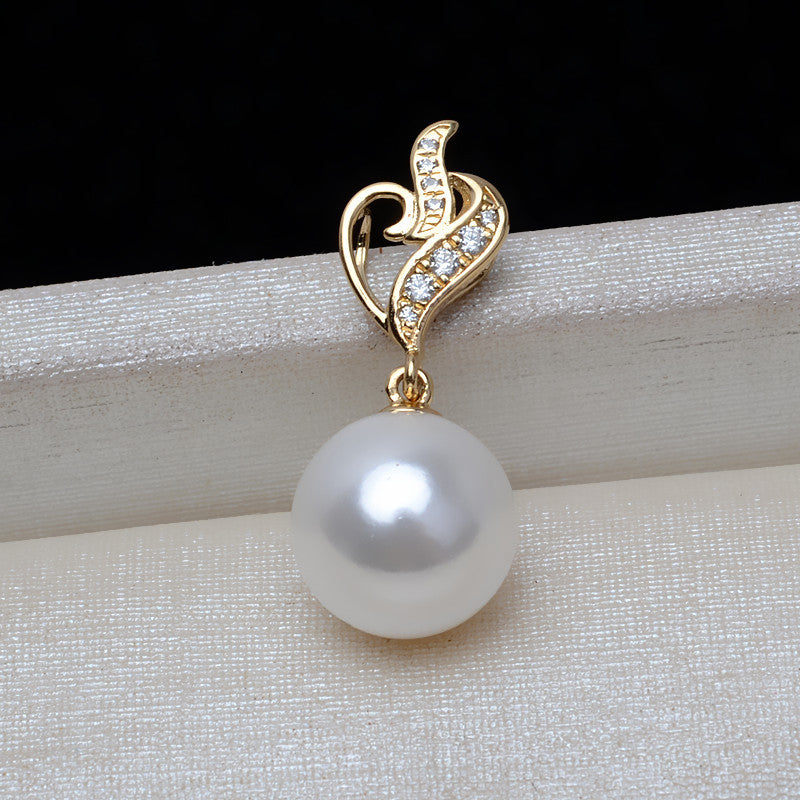 AU750 gold love HEART pendant FOR 7-12MM PEARL
