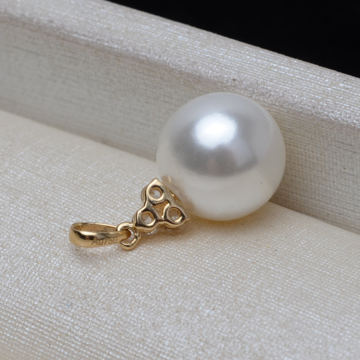 AU750 gold simple pendant setting