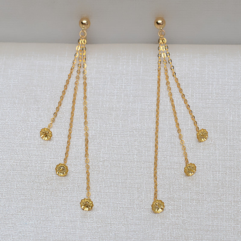 18K Pearl earrings setting for 5-8mm pearls