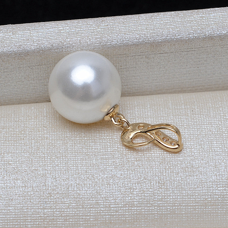 AU750 gold pearl pendant setting for 7-9mm pearls