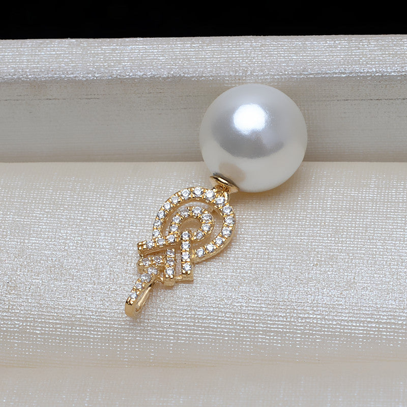 AU750 gold palace retro pendant setting