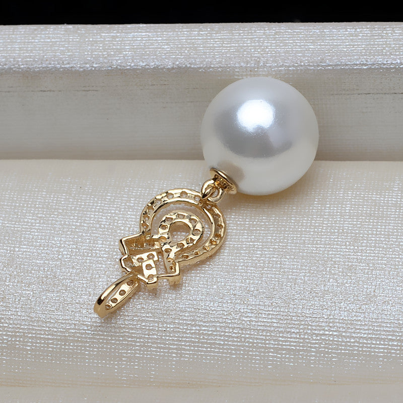 AU750 gold palace retro pendant setting