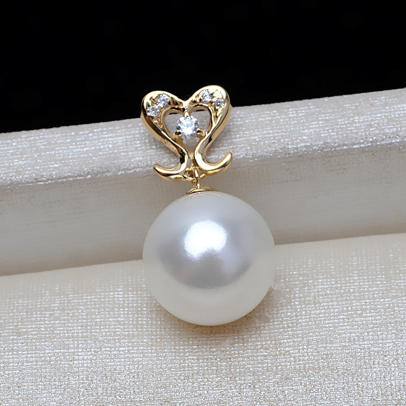 18K Gold 7-10mm pearl pendant setting