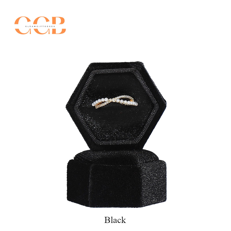 Velvet Hexagonal Jewelry Box
