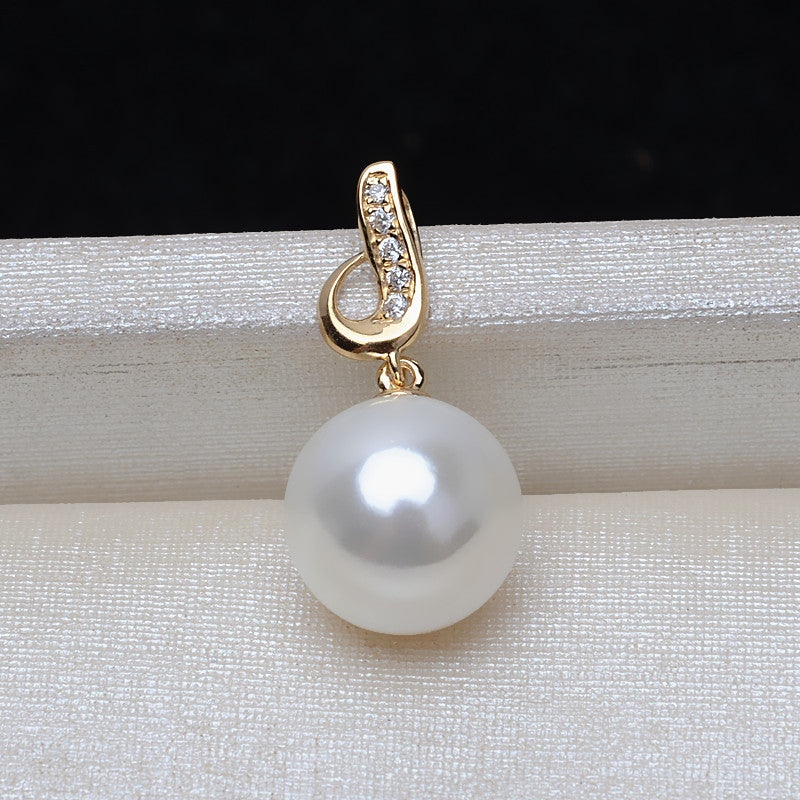 AU750 gold pearl pendant setting for 7-9mm pearls