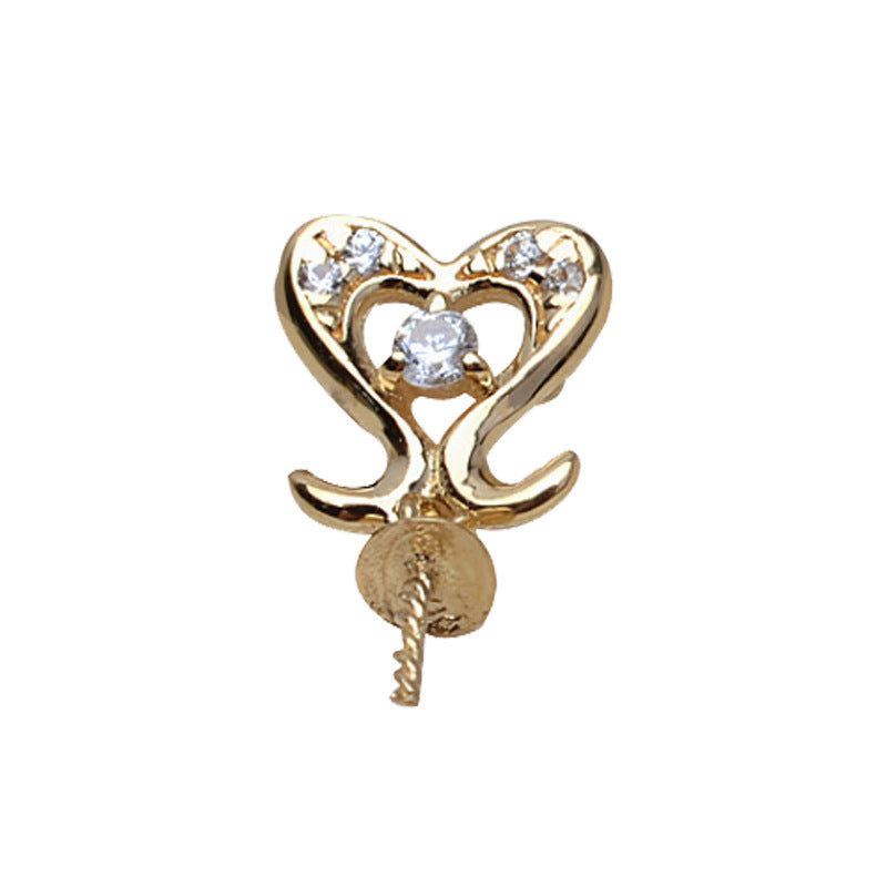 18K Gold 7-10mm pearl pendant setting