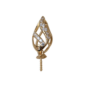 18k solid gold setting for 7-10mm pearl