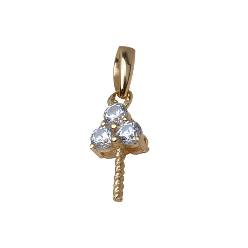 AU750 gold simple pendant setting