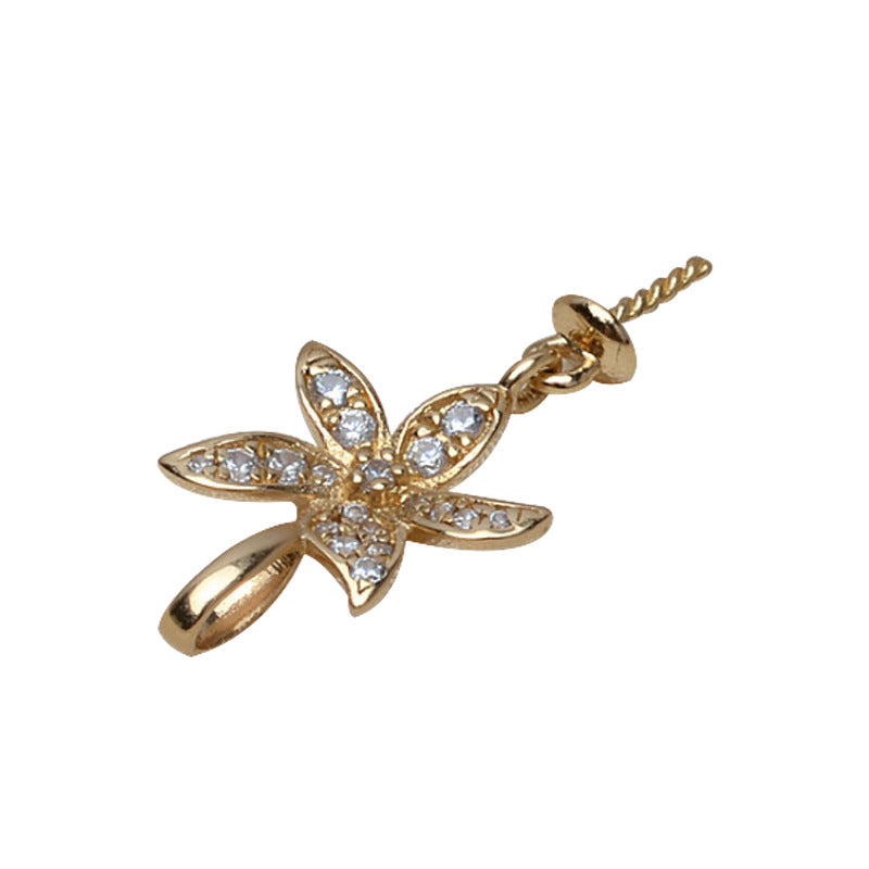 AU750 gold starfish pendant setting for 7-10 pearl