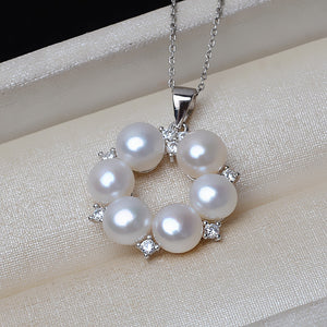 S925 Sterling silver flower pearl pendant setting