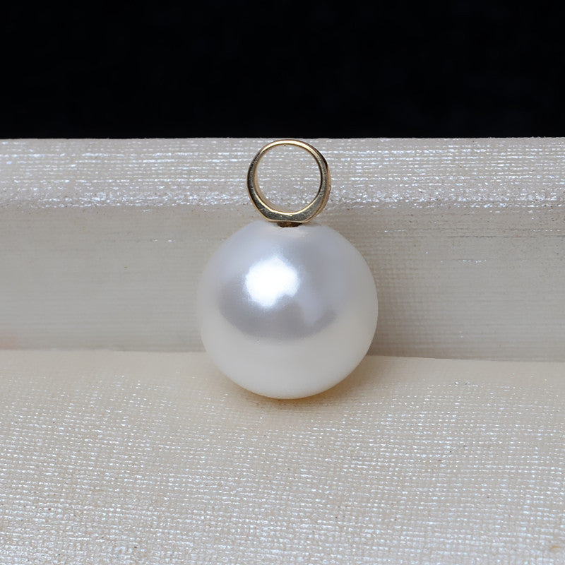AU750 gold simple O-shaped pendant FOR 8-12MM PEARLS