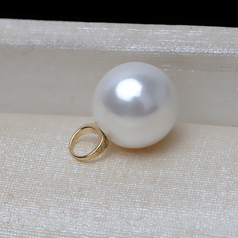 AU750 gold simple O-shaped pendant FOR 8-12MM PEARLS