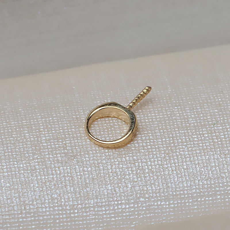 AU750 gold simple O-shaped pendant FOR 8-12MM PEARLS