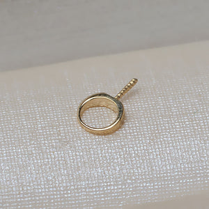 AU750 gold simple O-shaped pendant FOR 8-12MM PEARLS