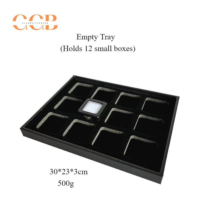 10 pcs Luxury PU jewelry metal box