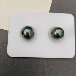 3A 2-12mm Tahitian Keshi Pearl, Black Peacock Green Loose Pearl Bead, Natural Round or Oval Shape, Undrilled Half Drilled 1mm or Fully 0.7mm