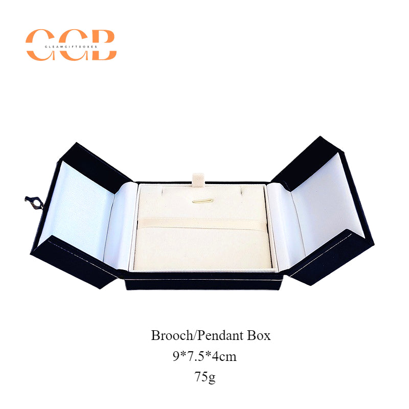 Vintage dark blue double door mini jewelry box for proposal