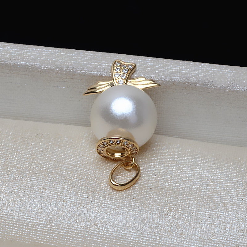 AU750 gold angel through hole pendant