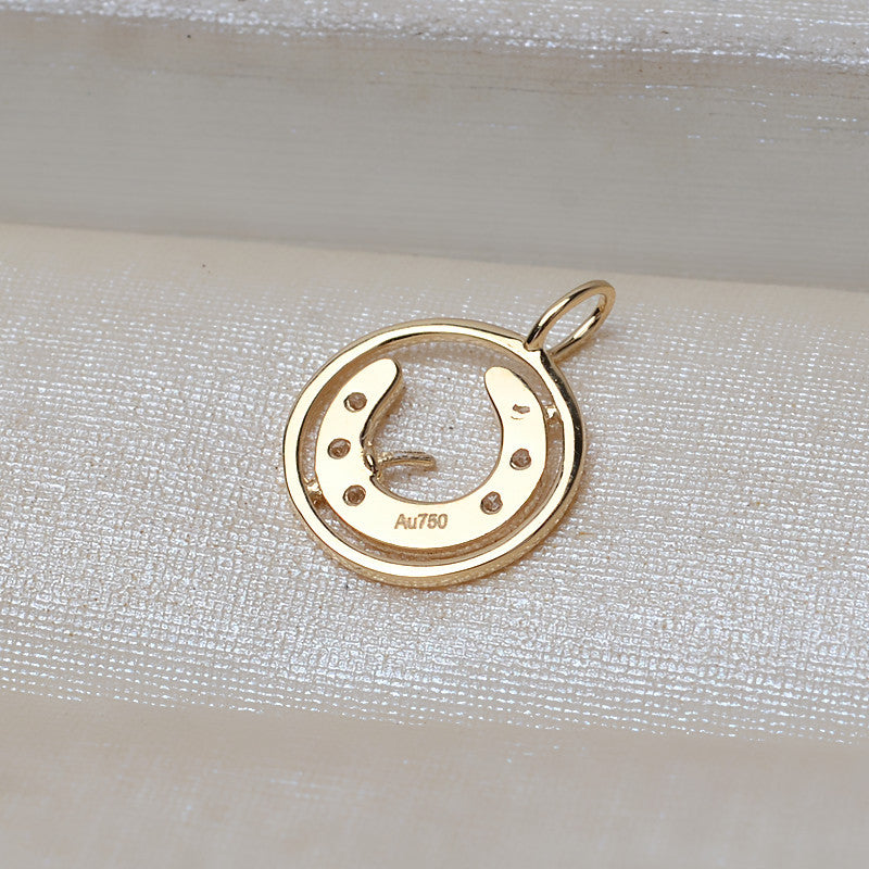 AU750 gold pearl pendant setting