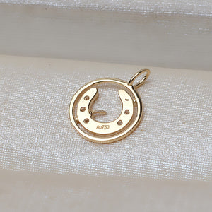 AU750 gold pearl pendant setting
