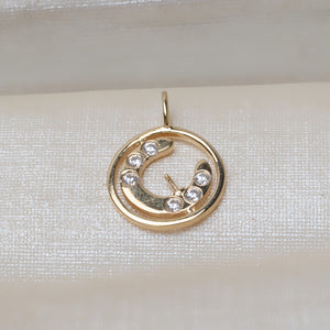 AU750 gold pearl pendant setting