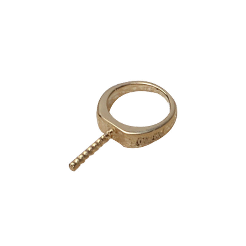 AU750 gold simple O-shaped pendant FOR 8-12MM PEARLS