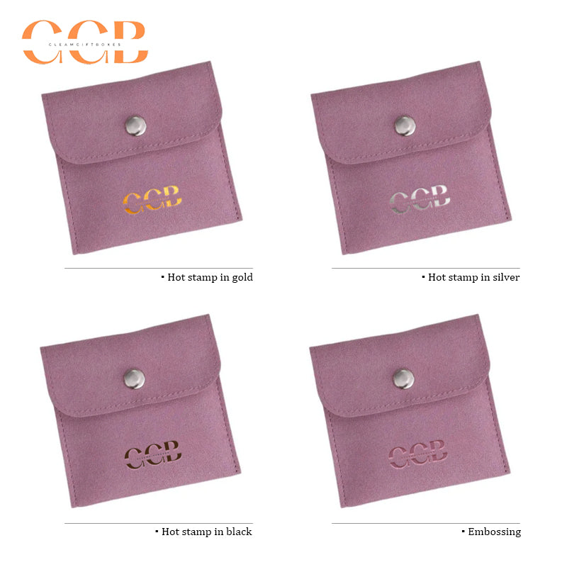 10pcs Pink Microfiber Jewelry Pouches with Insert