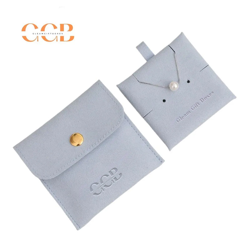 10pcs blue Microfiber Set Jewelry Pouches