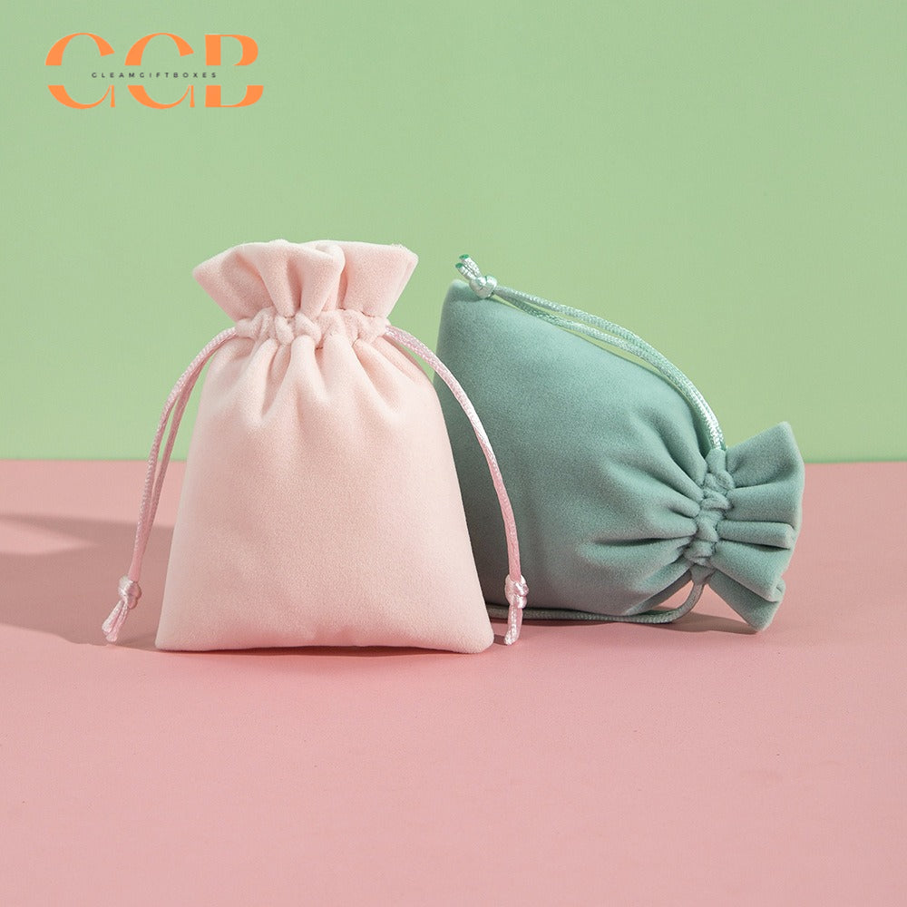 20pcs velvet jewelry pouch set, soft drawstring bags for rings earrings bracelets necklaces, luxury velvet jewelry packaging bags