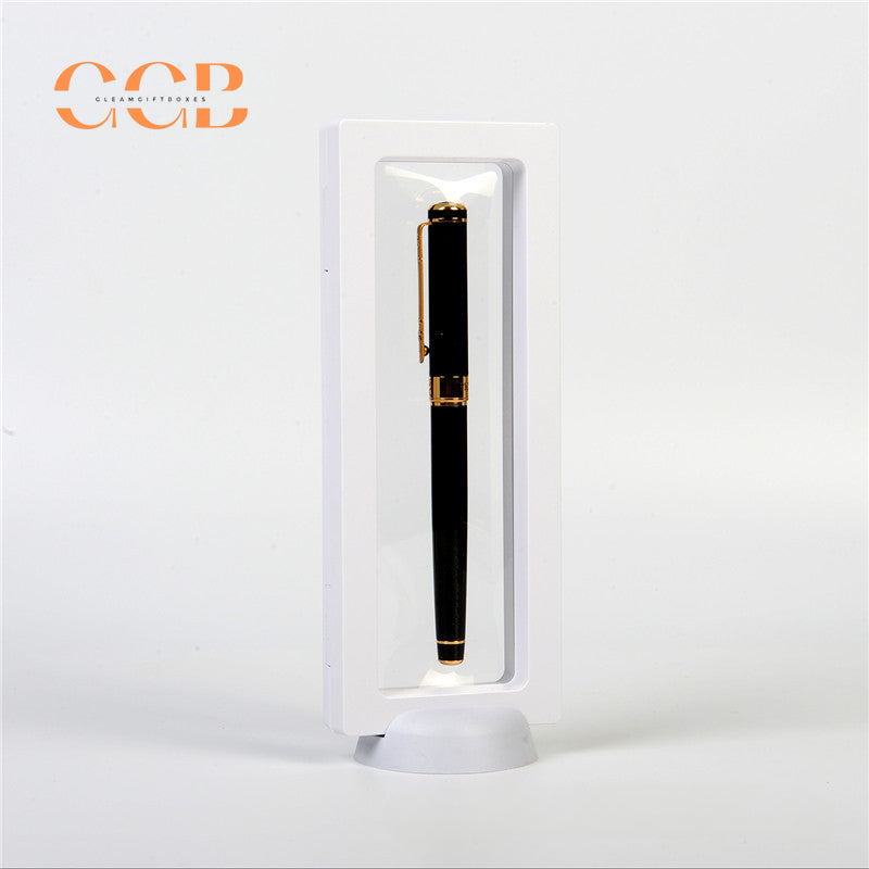 10pcs long clear PE film floating display box transparent plastic packaging case for watch bracelet pen jewelry retail showcase storage