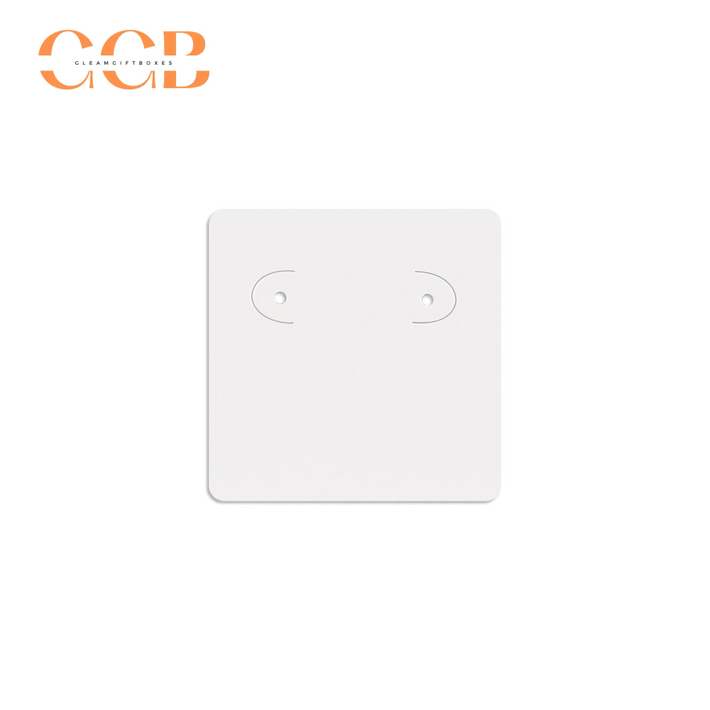 100pcs wholesale 5x5cm earring display cards with two holes for stud hoop jewelry black white paper cards small jewelry packaging