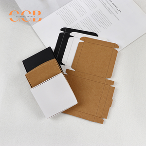 50pcs kraft paper black shipping style jewelry packaging box white necklace earring paper box bulk wholesale gift display storage