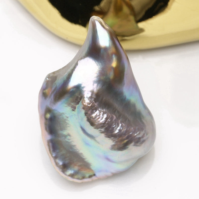 3A 17–18mm Freshwater Keshi Pearl, Irregular Nugget Loose Bead 1pc