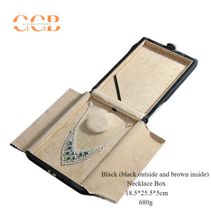 Rectangle blue microfiber chain snap box for loose diamond and gemstone storage