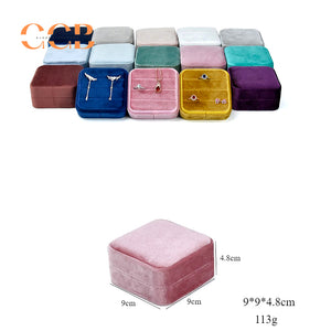 Velvet ring and earring storage box