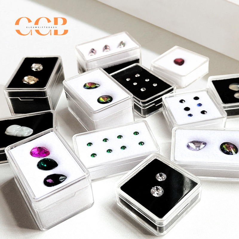 20pcs Plastic Transparent Jewelry Display Box